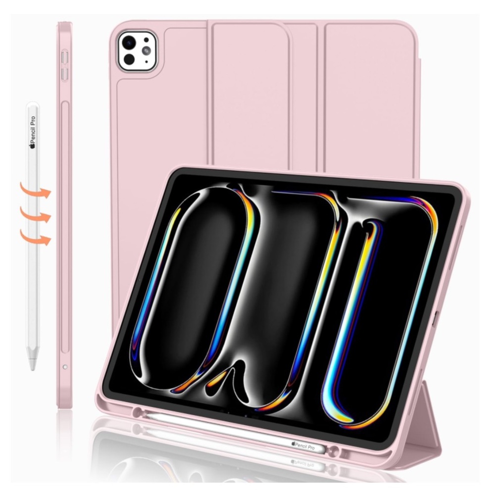 iPad Pro 11 Pink Tablet Case with Stylus Holder